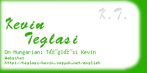 kevin teglasi business card